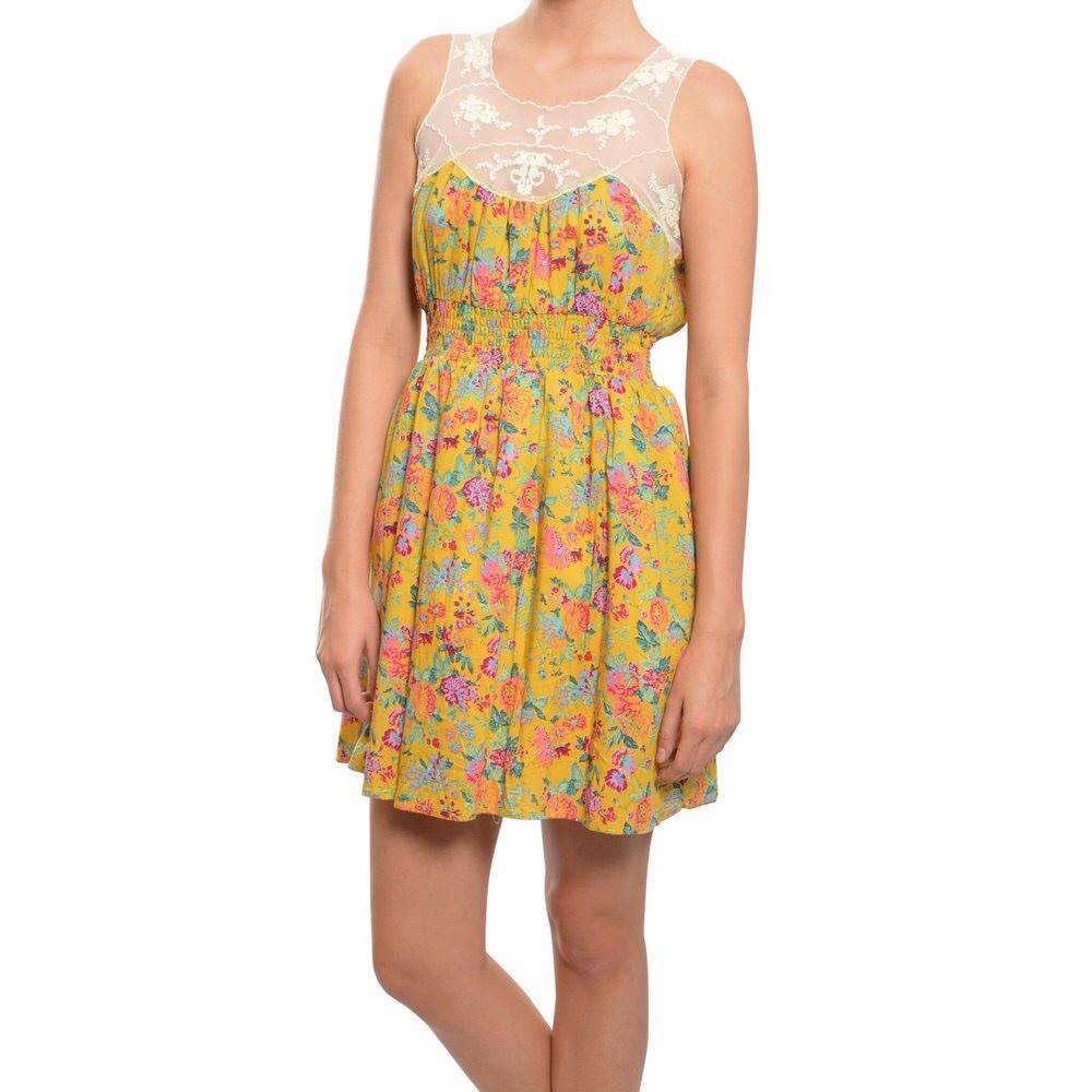 Floral Patterned Lace Dress